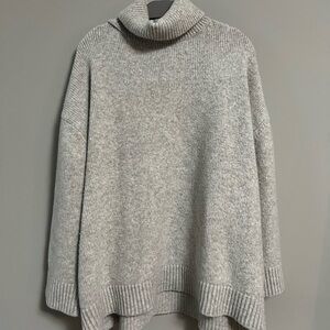 H&M| grey oversized turtleneck sweater